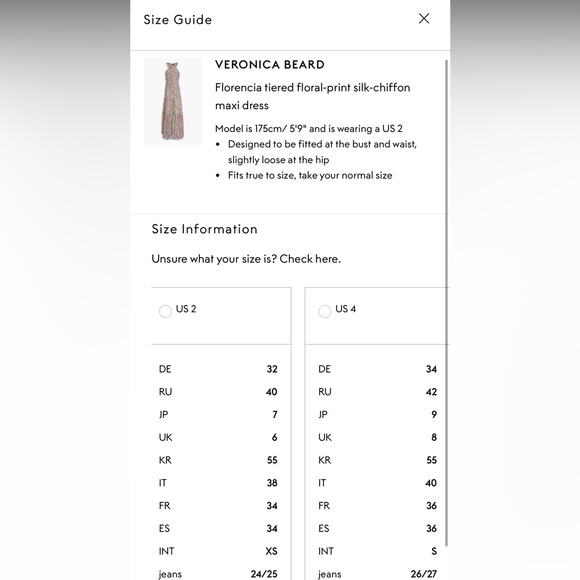 NWT Veronica Beard Florencia tiered floral-print silk-chiffon maxi dress - Picture 9 of 9